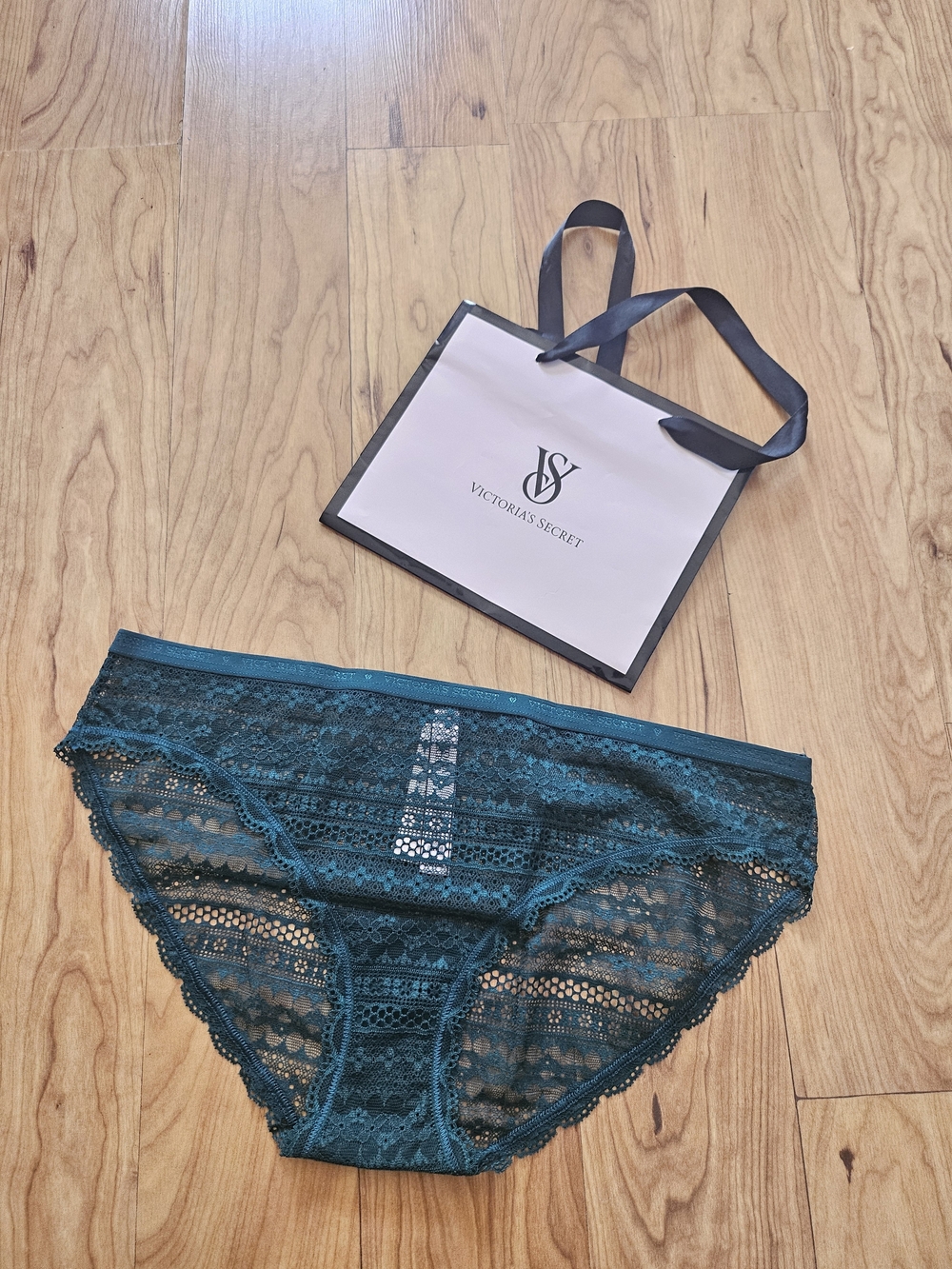 VS Teal Lace Bikini Panty